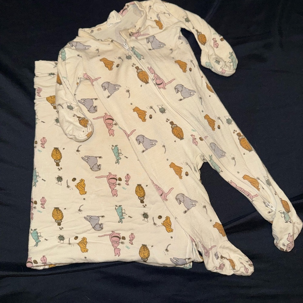 Kate Quinn Pooh Bamboo Single Layer Blanket + Sleeper